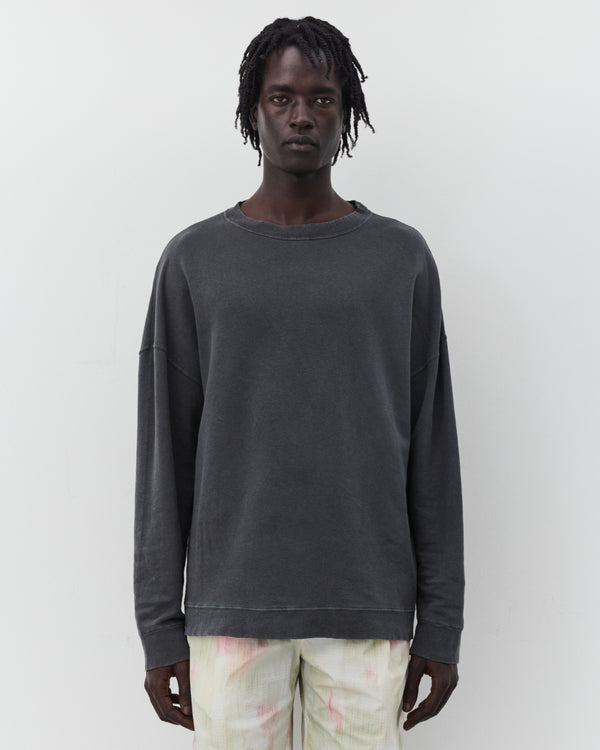 Our Legacy - Men's Slack Sweatshirt - (Washed Black Rogue Loopback)