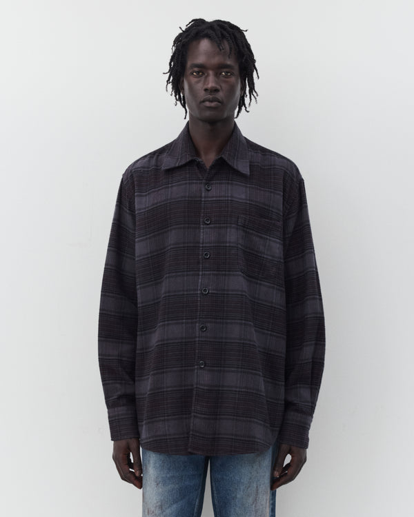 Our Legacy - Men's Above Shirt - (Faded Nocturne Check Flannel)