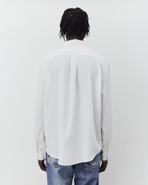 Our Legacy - Men's Beyond Shirt - (Cream Stripe Ceremony Viscose)