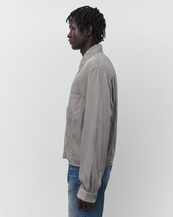 Our Legacy - Men's Sift Zip Shirt - (Warm Gravel Warmth Viscose)