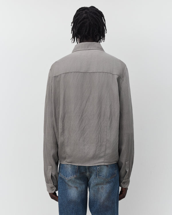 Our Legacy - Men's Sift Zip Shirt - (Warm Gravel Warmth Viscose)