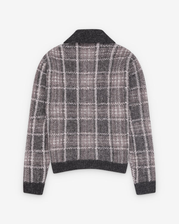 Our Legacy - Men's Evening Polo - (Grand Check Fuzzy Alpaca)