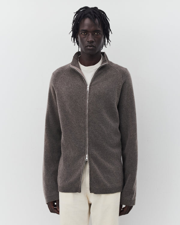Our Legacy - Men's Line Zip Cardigan - (Mud Spray Dye Cherub Wool)