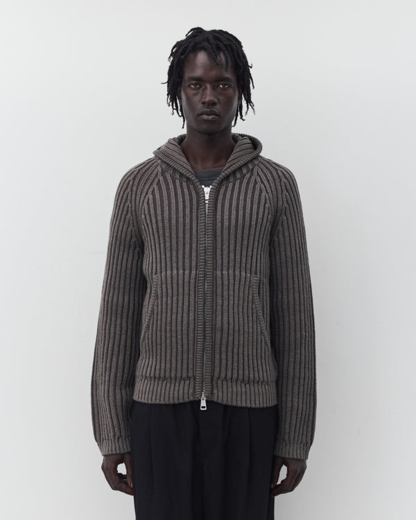 Our Legacy - Men's Level Hood - (Sage Stripe Dry Merino Wool)