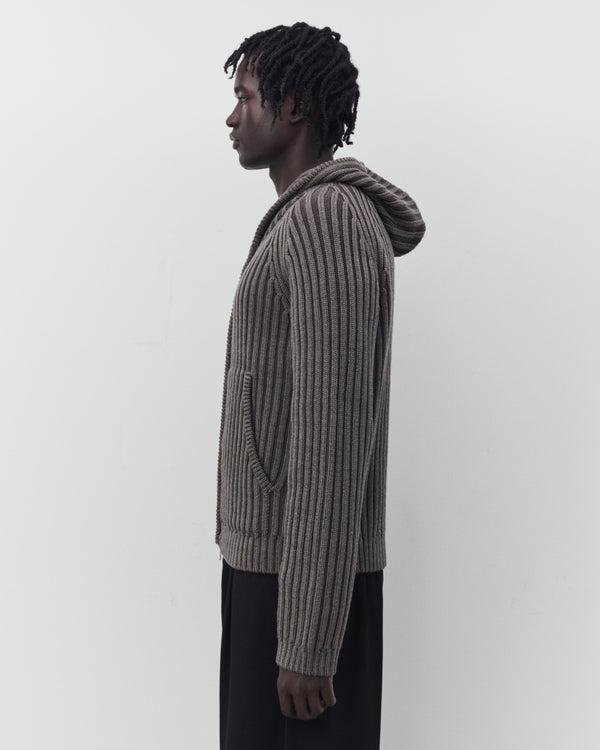 Our Legacy - Men's Level Hood - (Sage Stripe Dry Merino Wool)