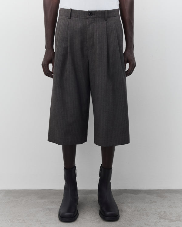 Our Legacy - Men's Split Shorts - (Phase Stripe Motion Woolcot)
