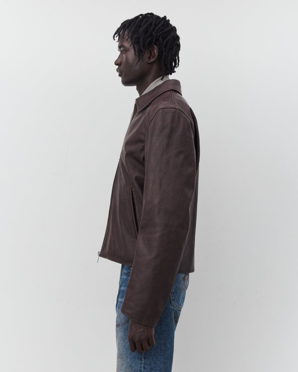 Our Legacy - Men's Mini Jacket - (Matted Brown Waxed Bovine)