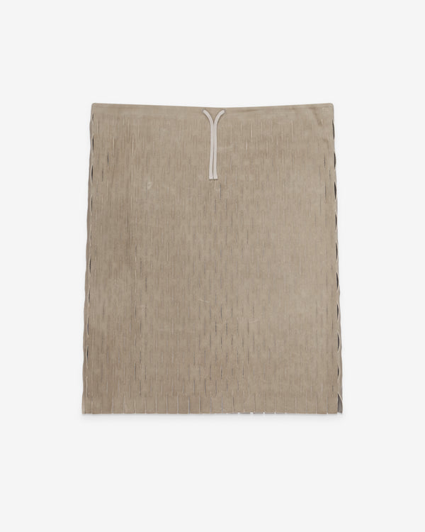 Our Legacy - Women's Cut Skirt - (Vellum Beige Oiled Suede)