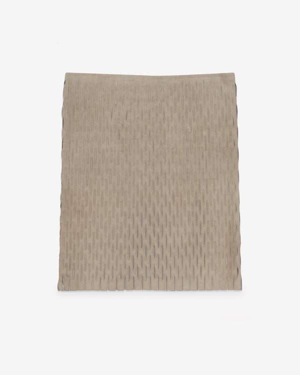 Our Legacy - Women's Cut Skirt - (Vellum Beige Oiled Suede)