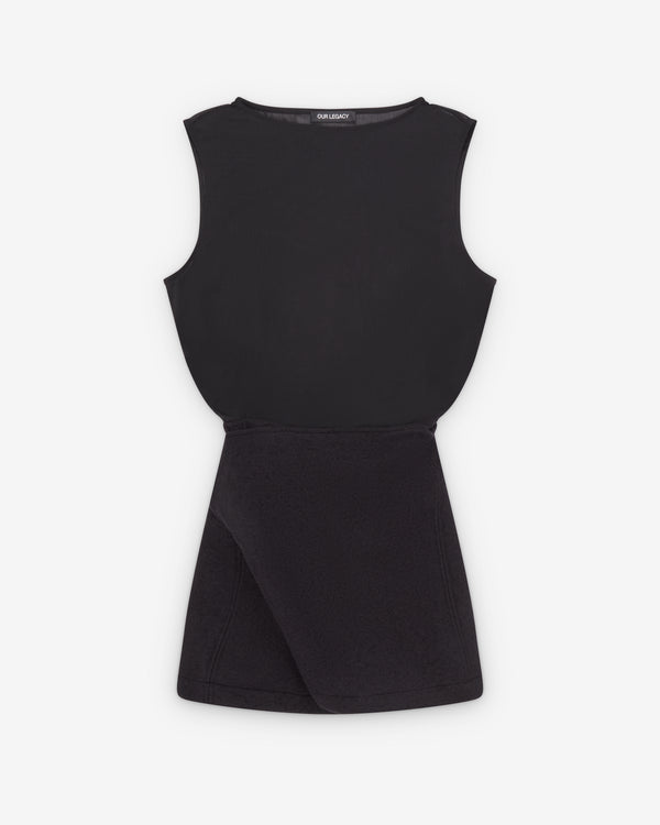 Our Legacy - Women's Twisted Mini Dress - (Black Echo Pristine Voile)