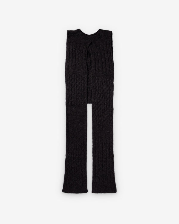 Our Legacy -  Wrap Scarf - (Plum Brown Blur Stitch Alpaca)