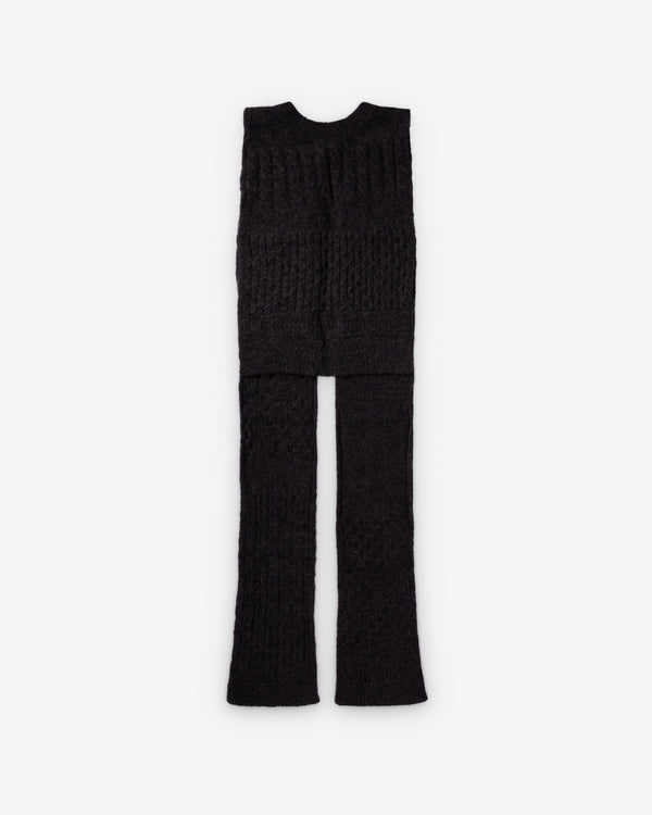 Our Legacy -  Wrap Scarf - (Plum Brown Blur Stitch Alpaca)