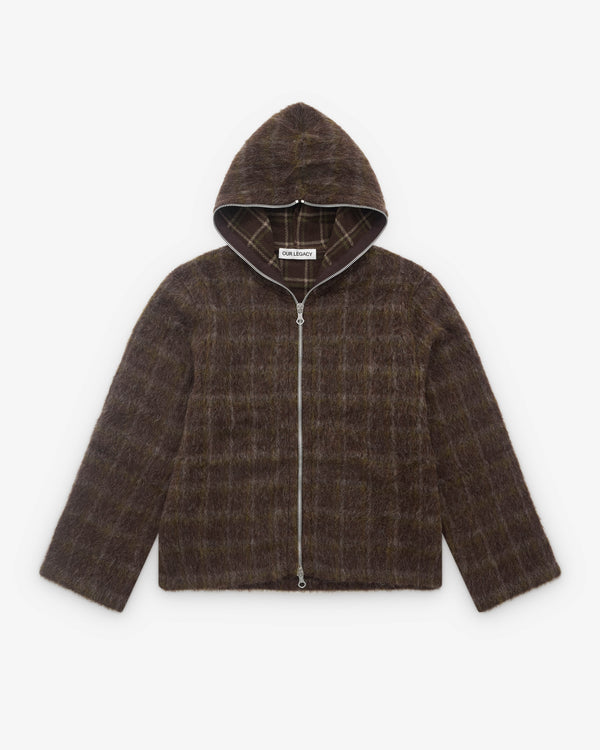 Our Legacy - Men’s Full Zip Hood - (Dorf Check Hairy Wool)