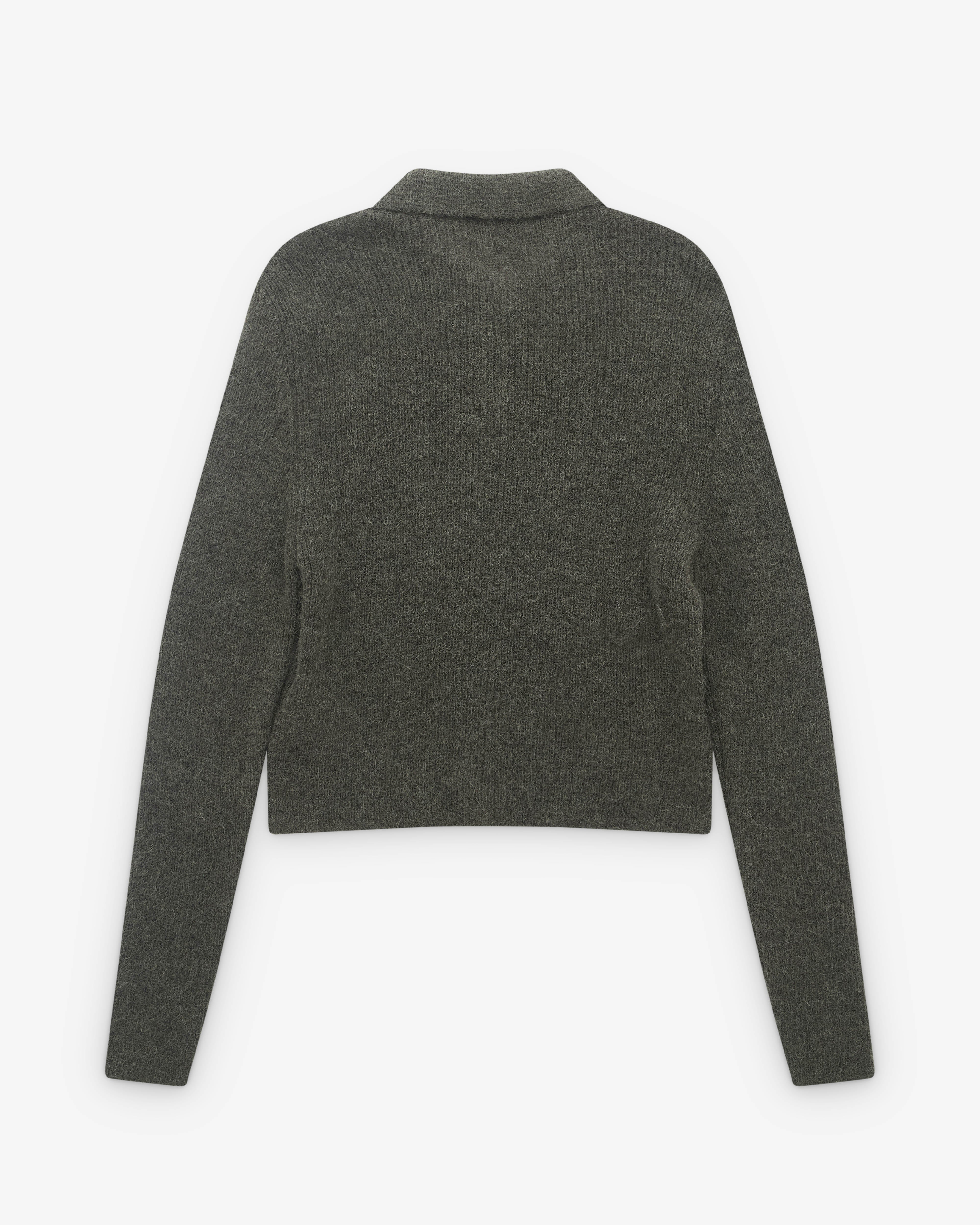 トップス our legacy mazzy polo 40 Our Legacy - Mazzy Polo Black Fuzzy Alpaca