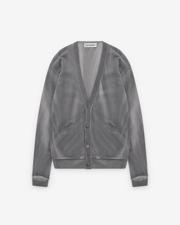 Our Legacy - Men’s Parallel Cardigan - (Grey Spray Dye Cherub Wool)