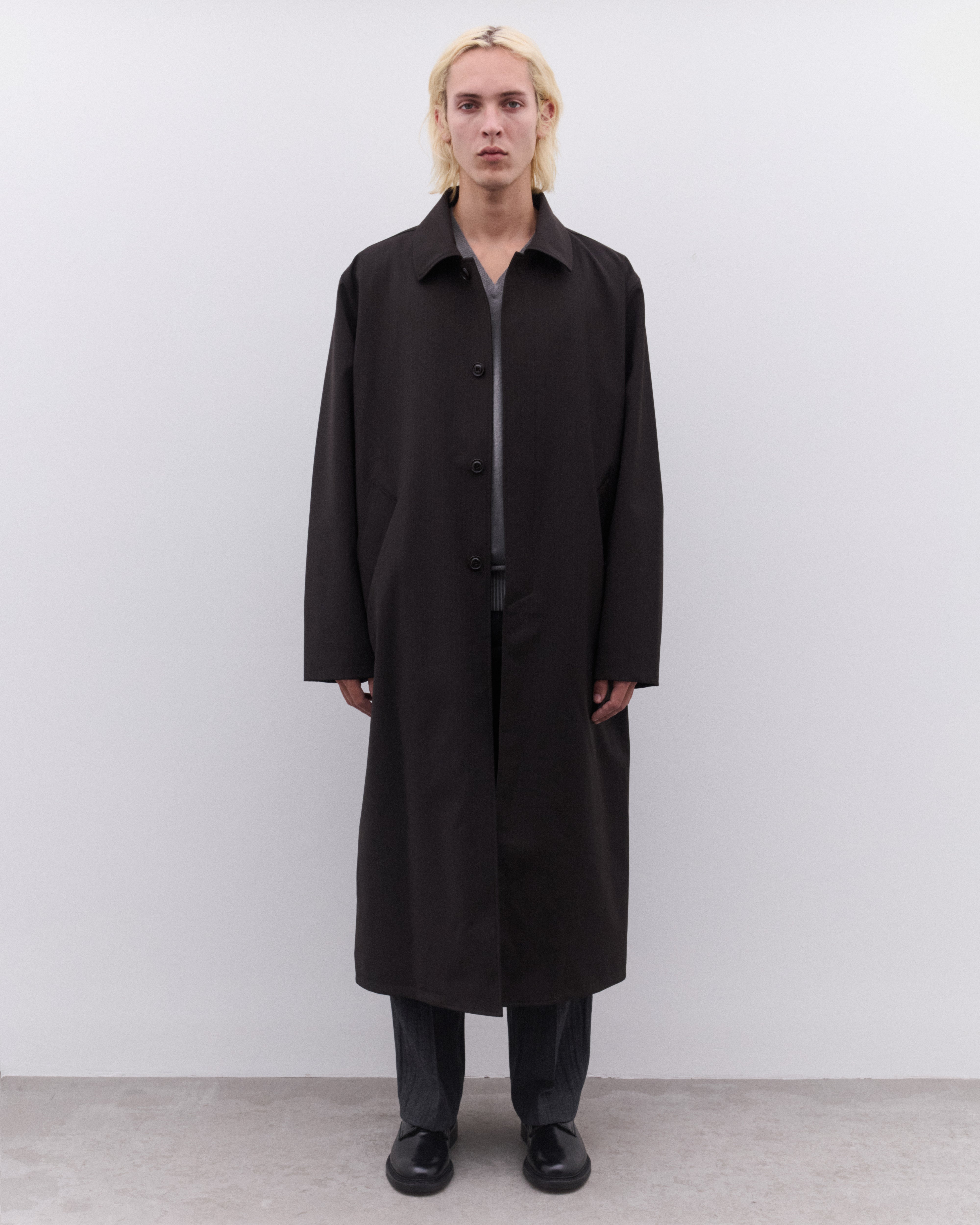 ジャケット・アウター OUR LEGACY Cloak carcoat CHURCHILL Our Legacy: Men's Cloak Carcoat (Churchill Stripe Membrane Wool