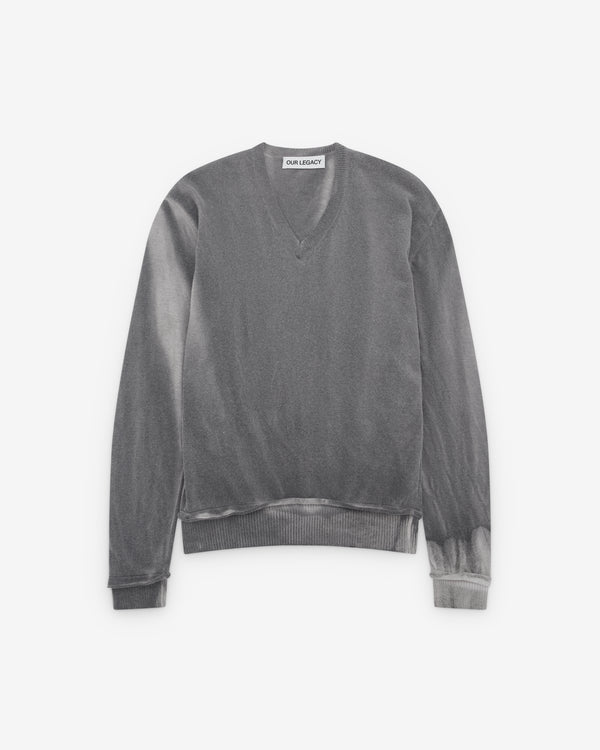 Our Legacy - Men’s Parallel V-Neck - (Grey Spray Dye Cherub Wool)