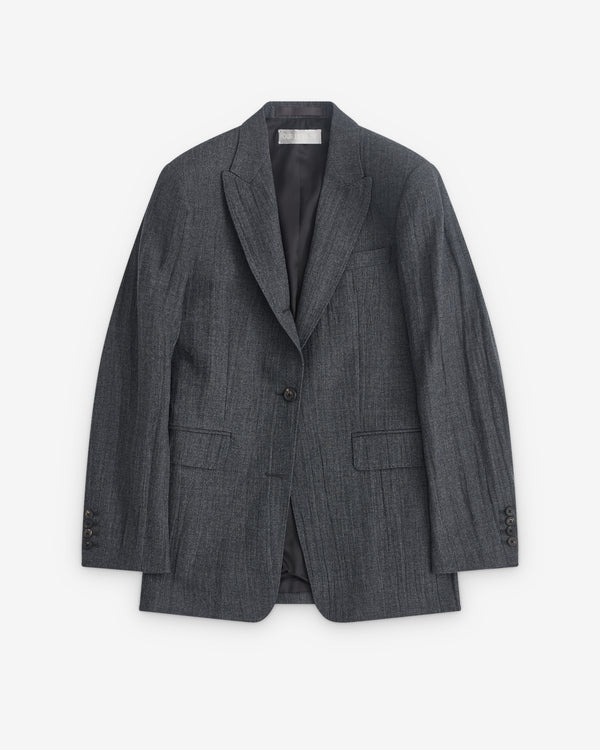 Our Legacy - Women's Cutaway Blazer - (Stone Grey Plisse Wool)