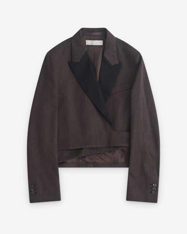 Our Legacy - Women’s Wrap Blazer - (Havana Brown Chain Wool)