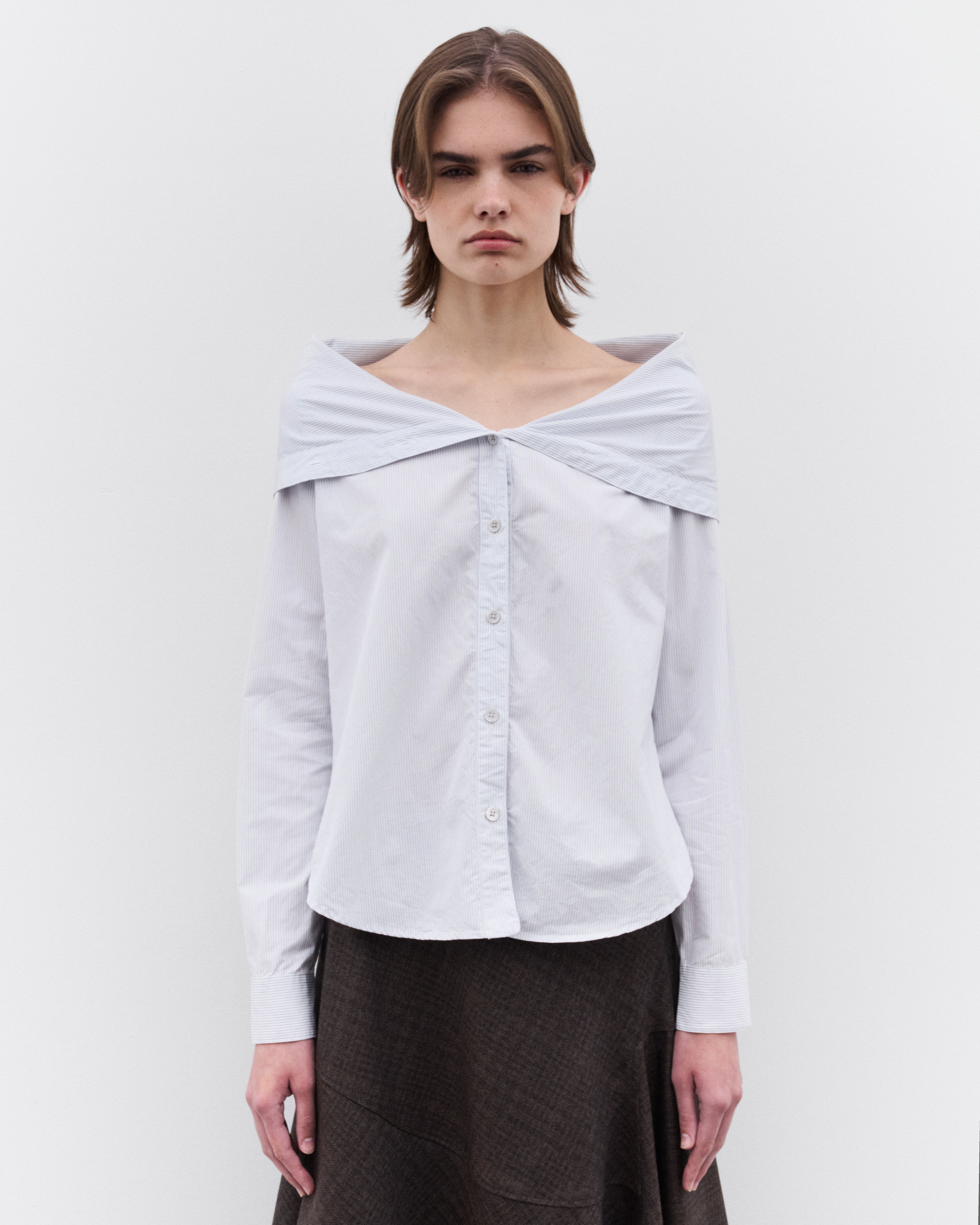 Our Legacy: Women's Kaonashi Shirt (Diner Pinstripe Super Poplin