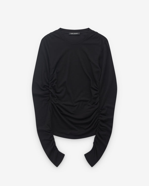 Our Legacy - Women’s Strain Slim Longsleeve - (Intellectual Black Wool Jersey)