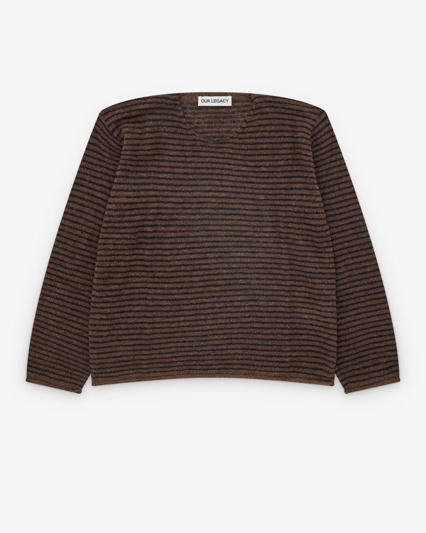 Our Legacy - Men's Rigid Popover - (Dirt Stripe Fuzzy Alpaca)