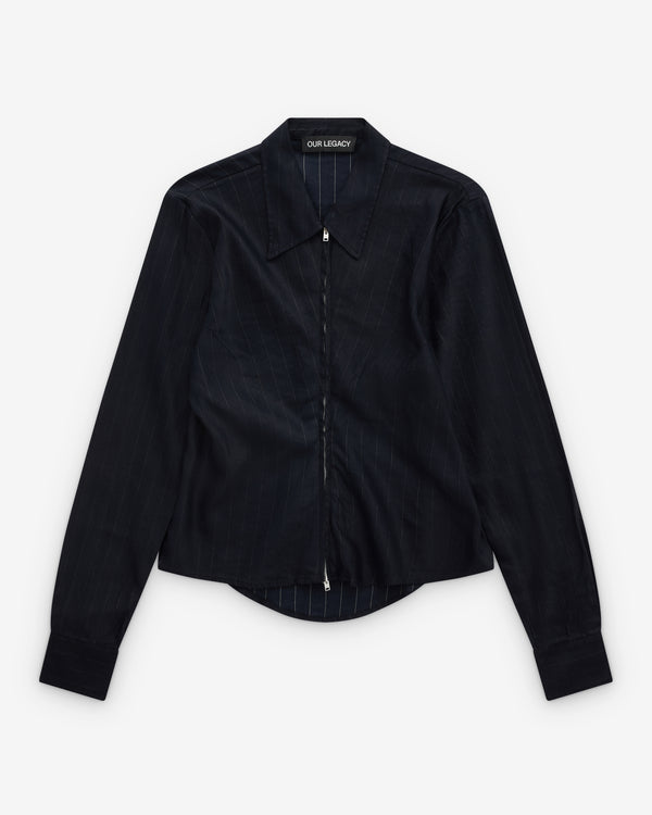 Our Legacy - Women's Slim Zip Shirt - (Night)