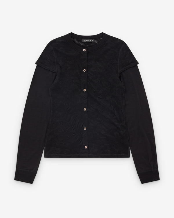 Our Legacy - Women's Heat Longsleeve - (Black Flower Jacquard Gauze)