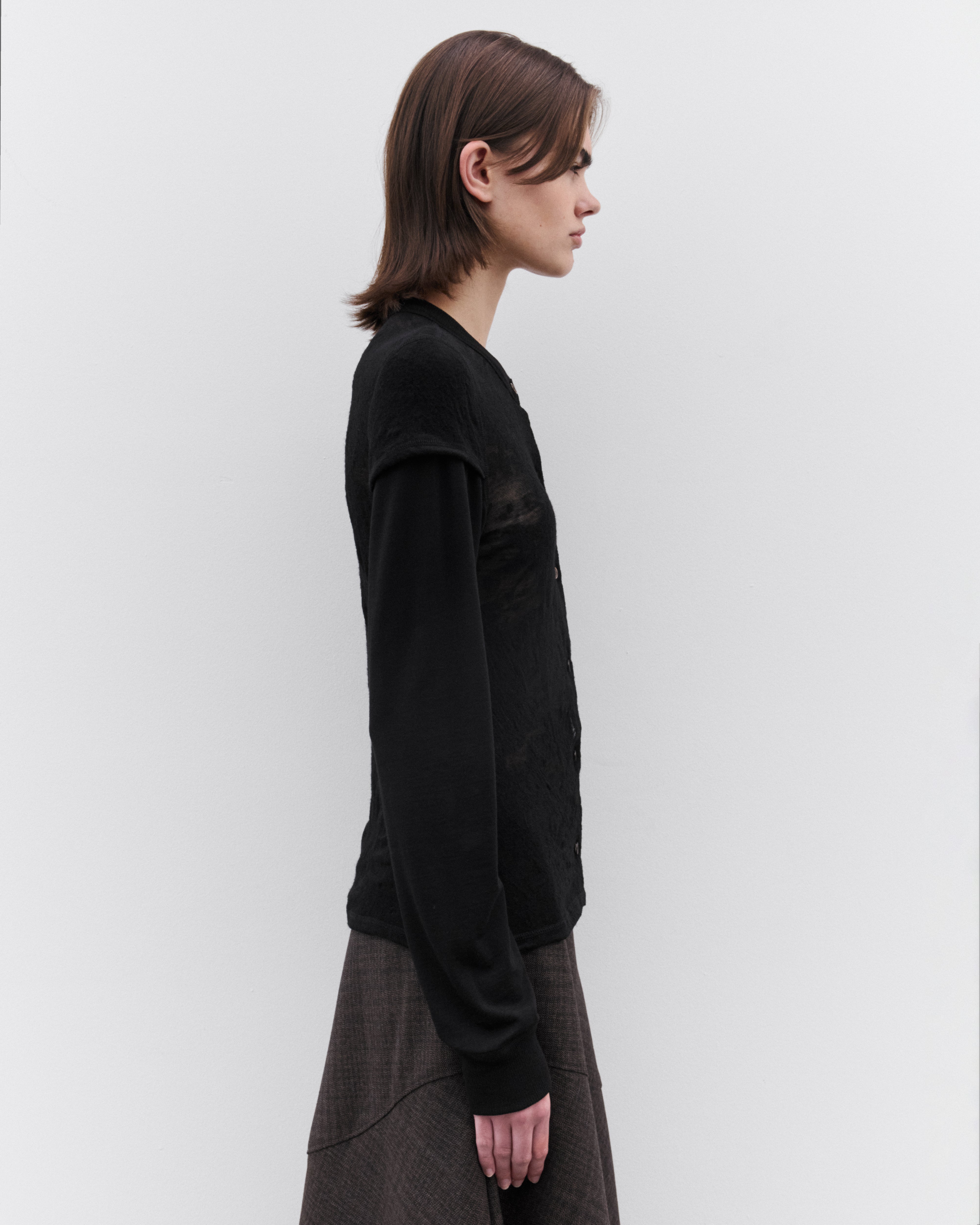 Our Legacy: Women's Heat Longsleeve (Black Flower Jacquard Gauze