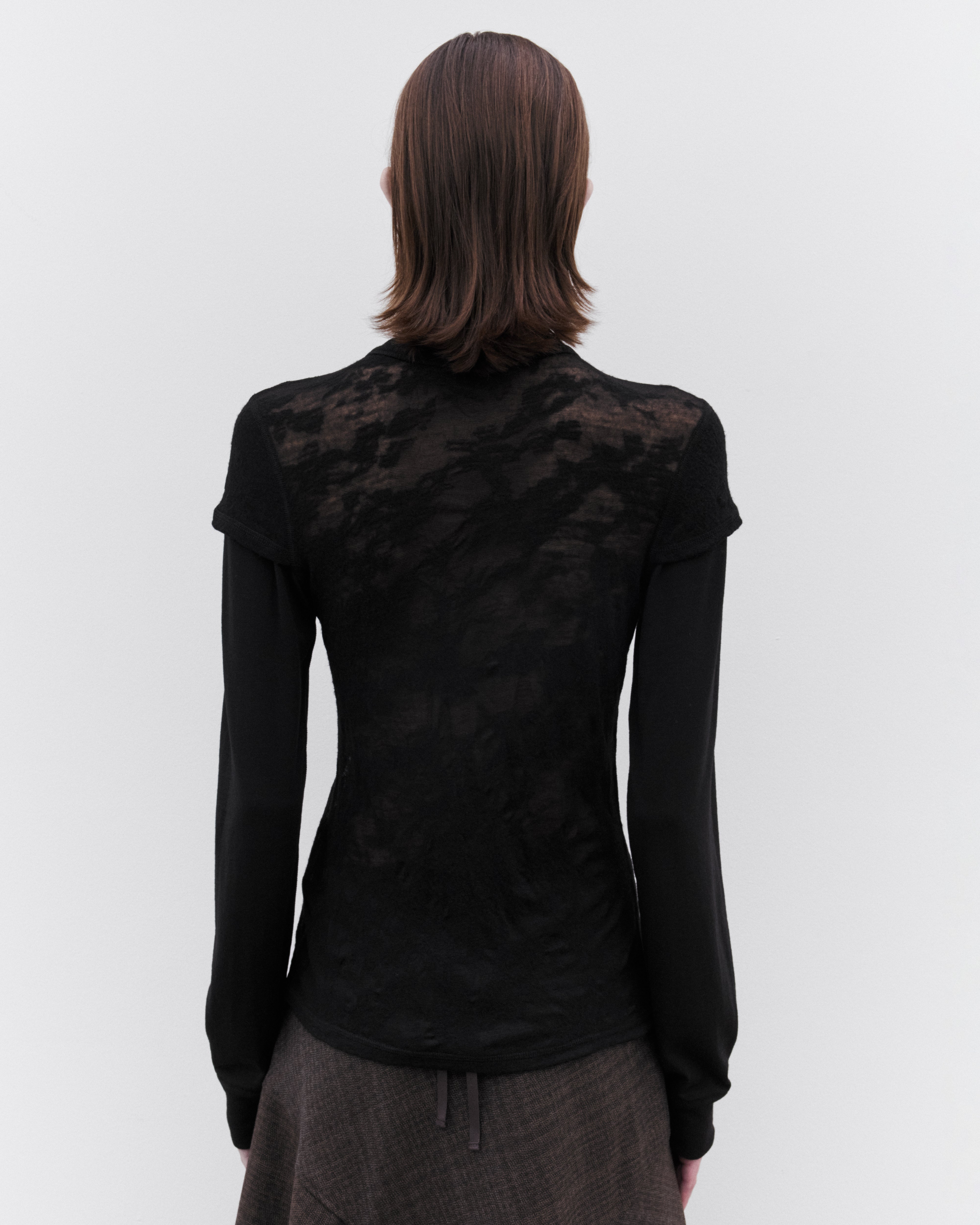Our Legacy: Women's Heat Longsleeve (Black Flower Jacquard Gauze
