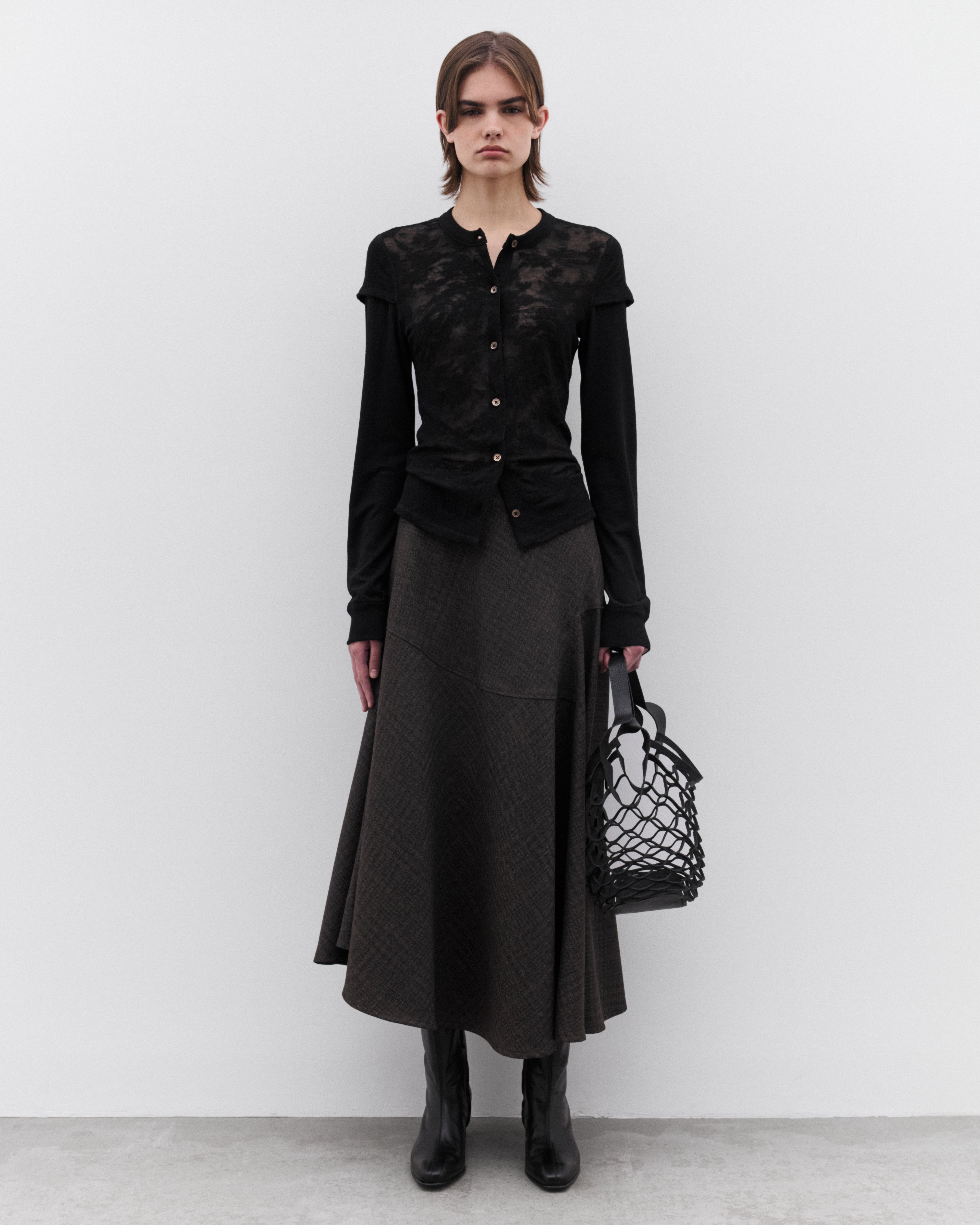 Our Legacy: Women's Heat Longsleeve (Black Flower Jacquard Gauze