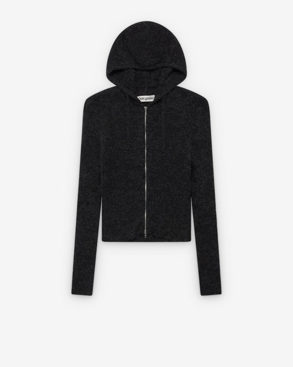 Our Legacy - Women's Compact Hood - (Charcoal Melange Fuzzy Alpaca)