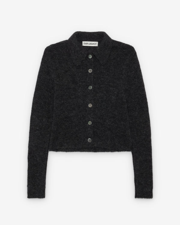 Our Legacy - Women's Mazzy Polo - (Charcoal Melange Fuzzy Alpaca)