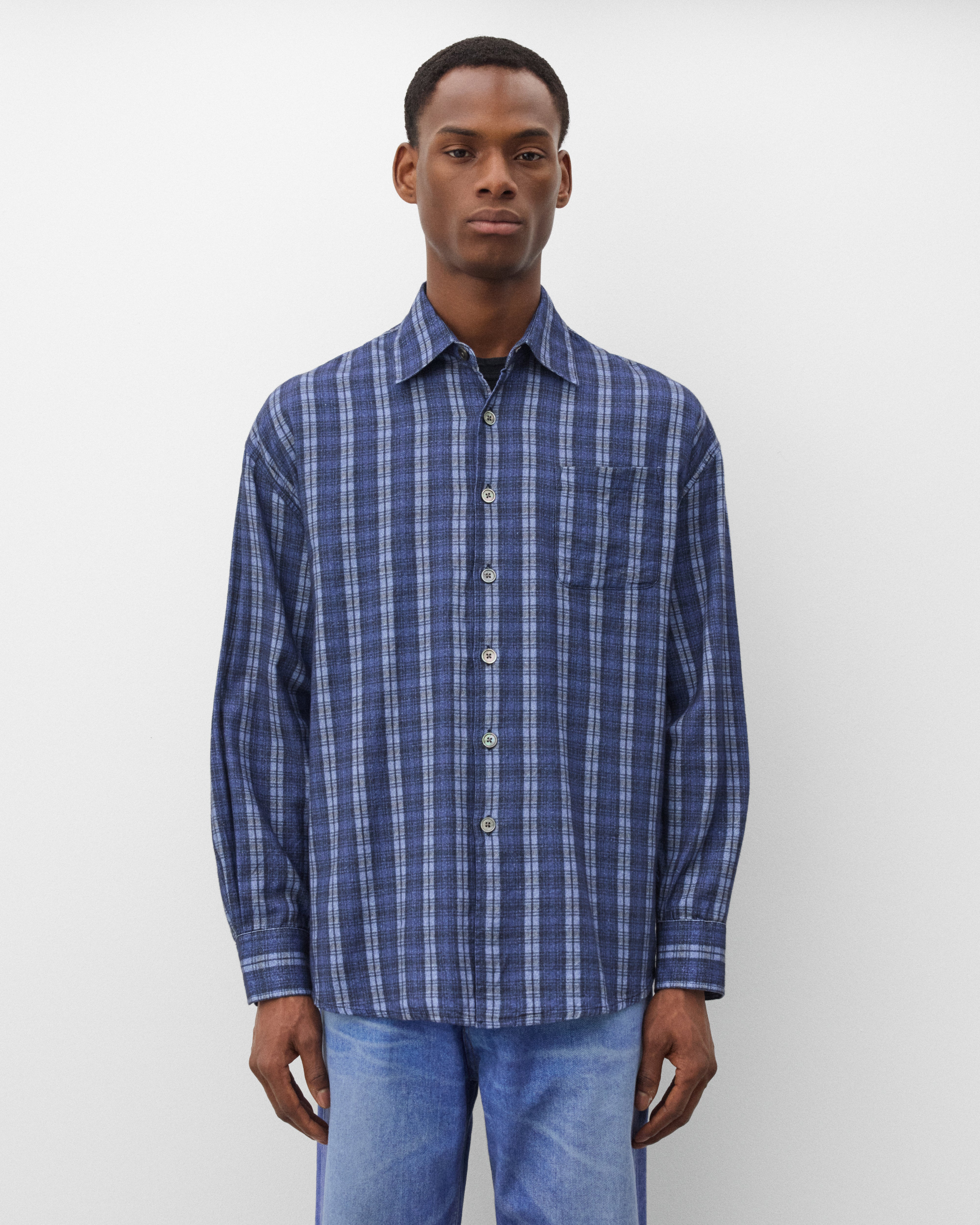 Our Legacy: Men's Borrowed Shirt (Check Please Print) | Dover