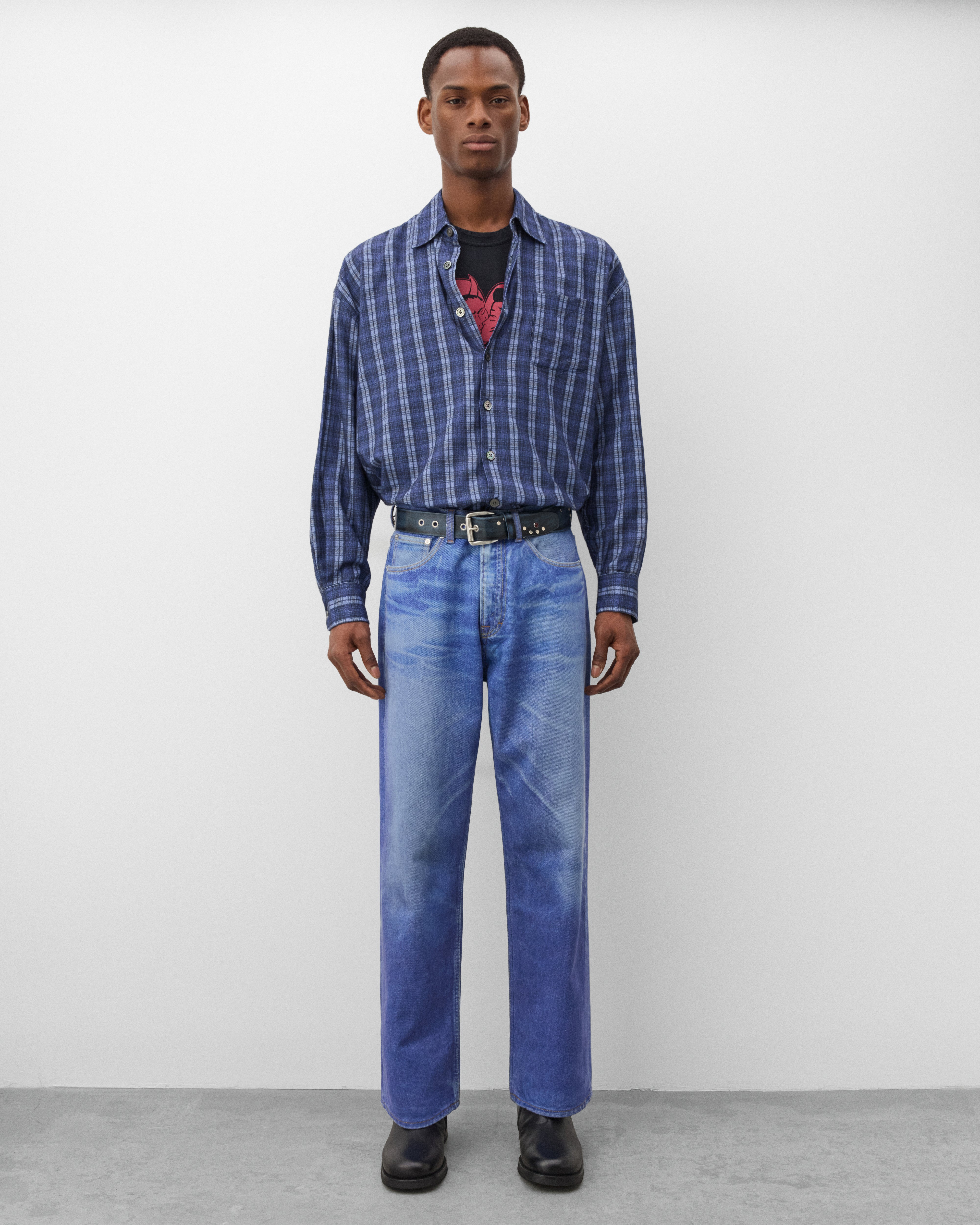 Our Legacy: Men's Borrowed Shirt (Check Please Print) | Dover