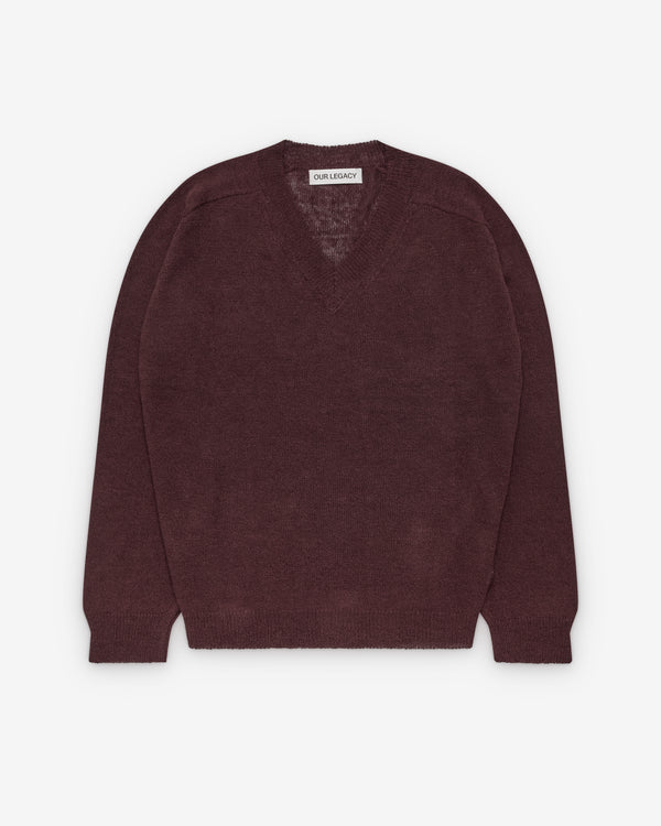 Our Legacy - Men's Rue V-Neck - (Cabernet)