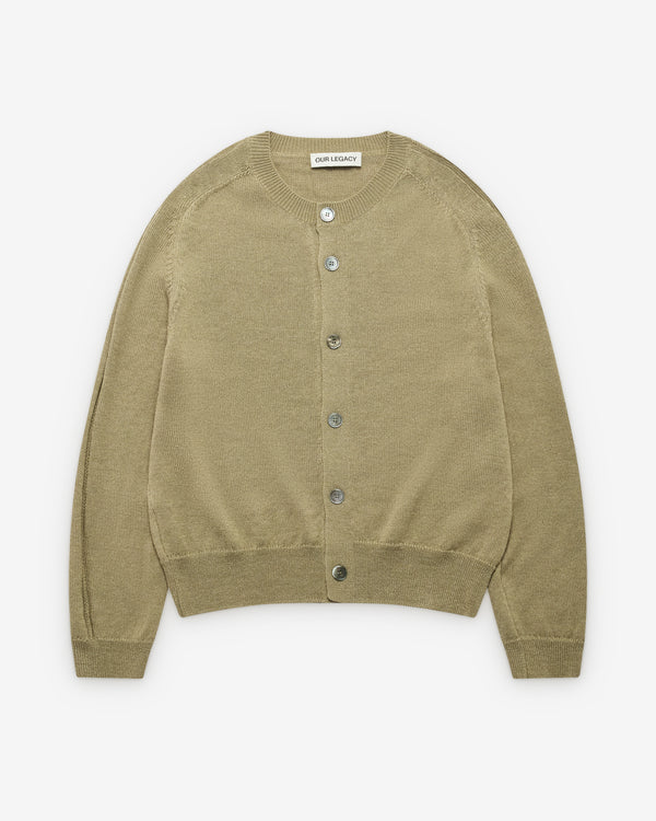 Our Legacy - Men's True Cardigan - (Silver Sage Coarse Linen Wool)