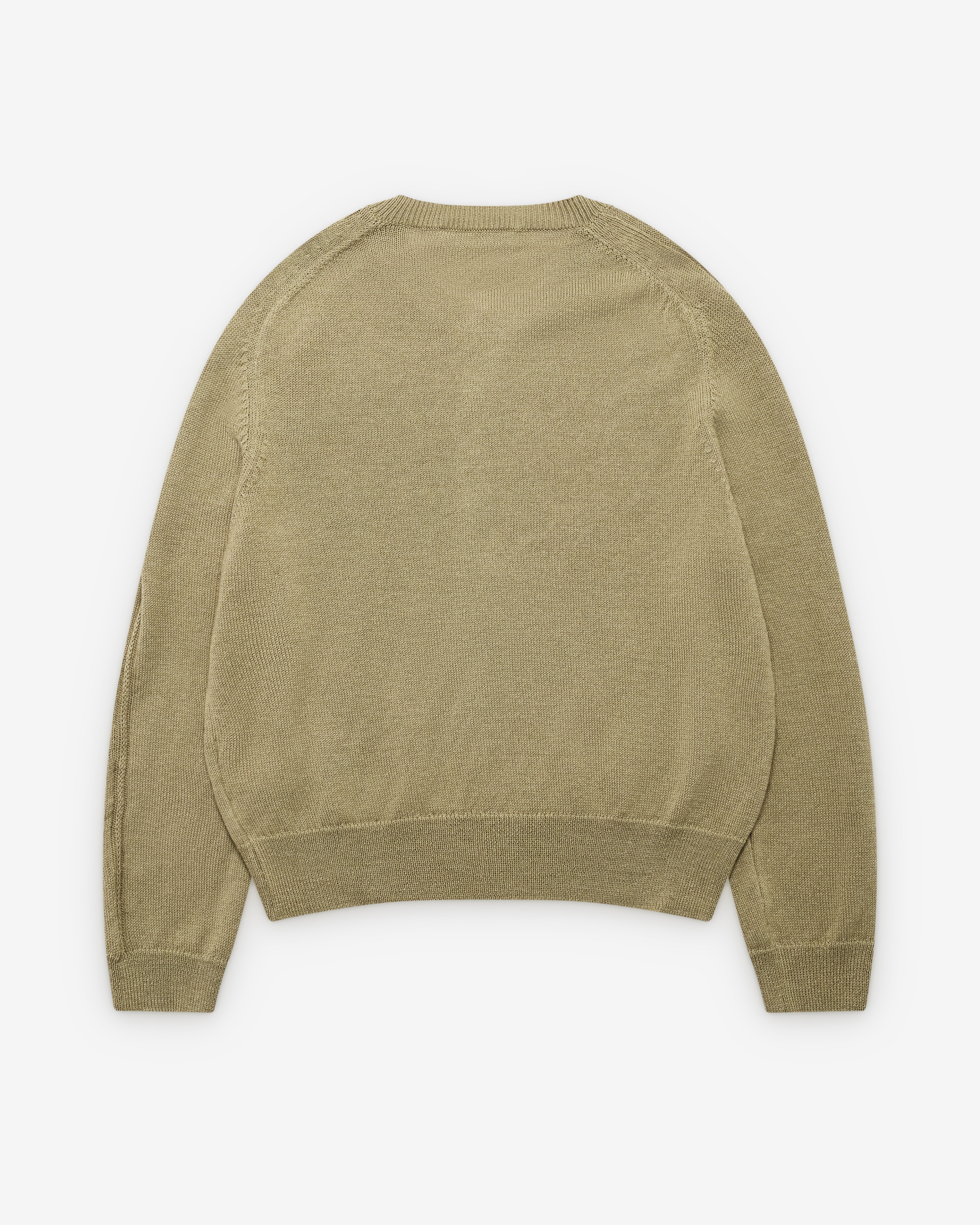 Our Legacy: Men's True Cardigan (Silver Sage Coarse Linen Wool