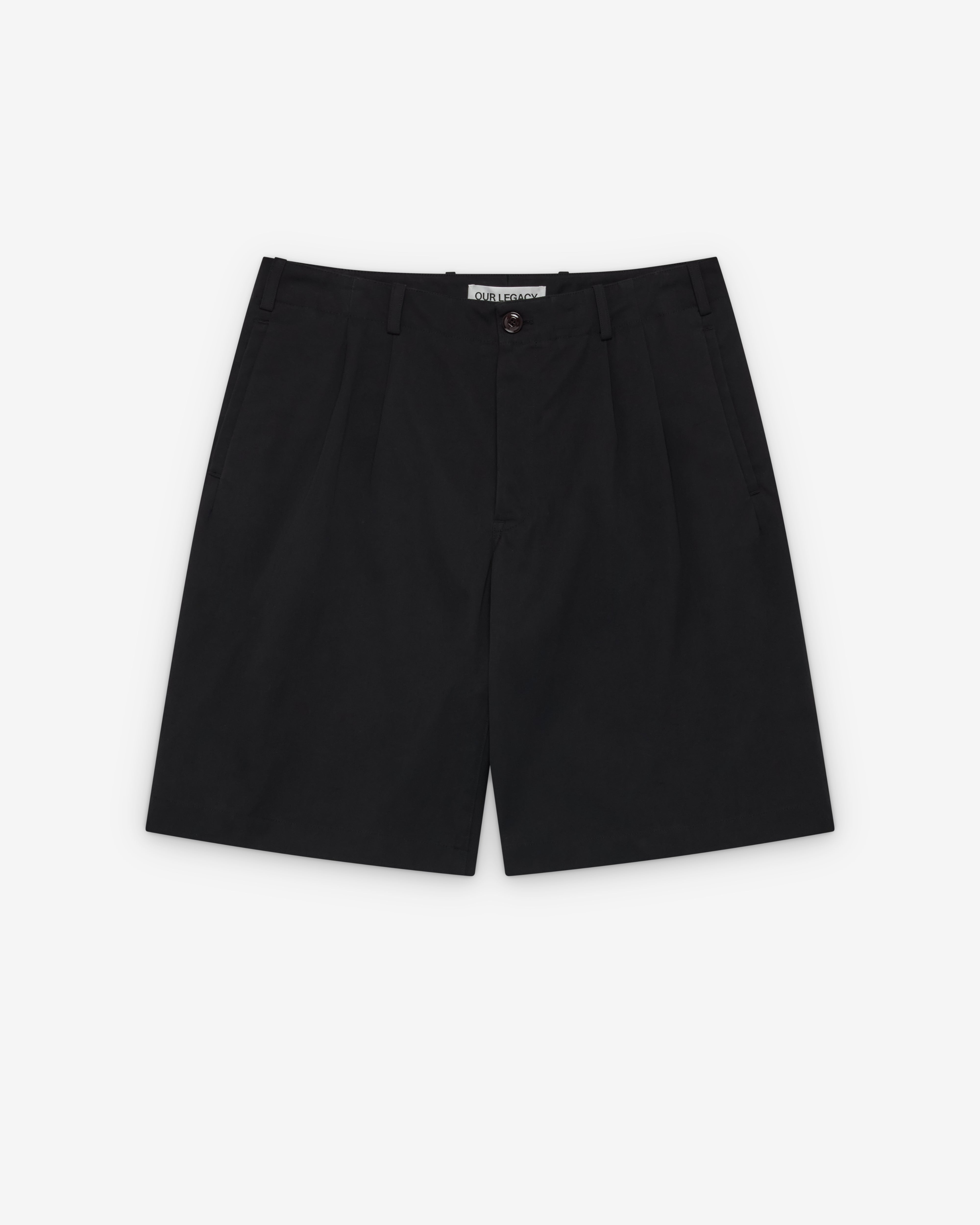 Our Legacy: Men's Ponte Shorts (Studio Black Micro Canvas) | Dover