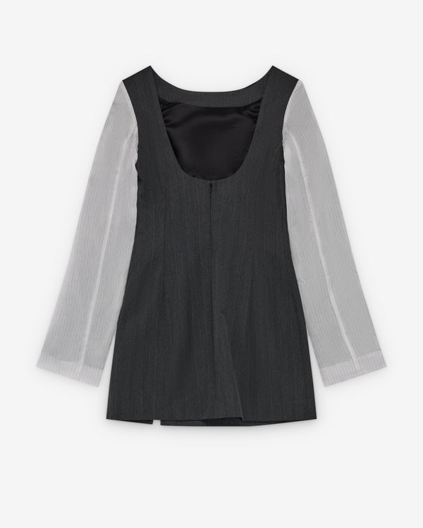 Our Legacy - Women's Firm Dress - (Shark Pinstripe Herringbone)