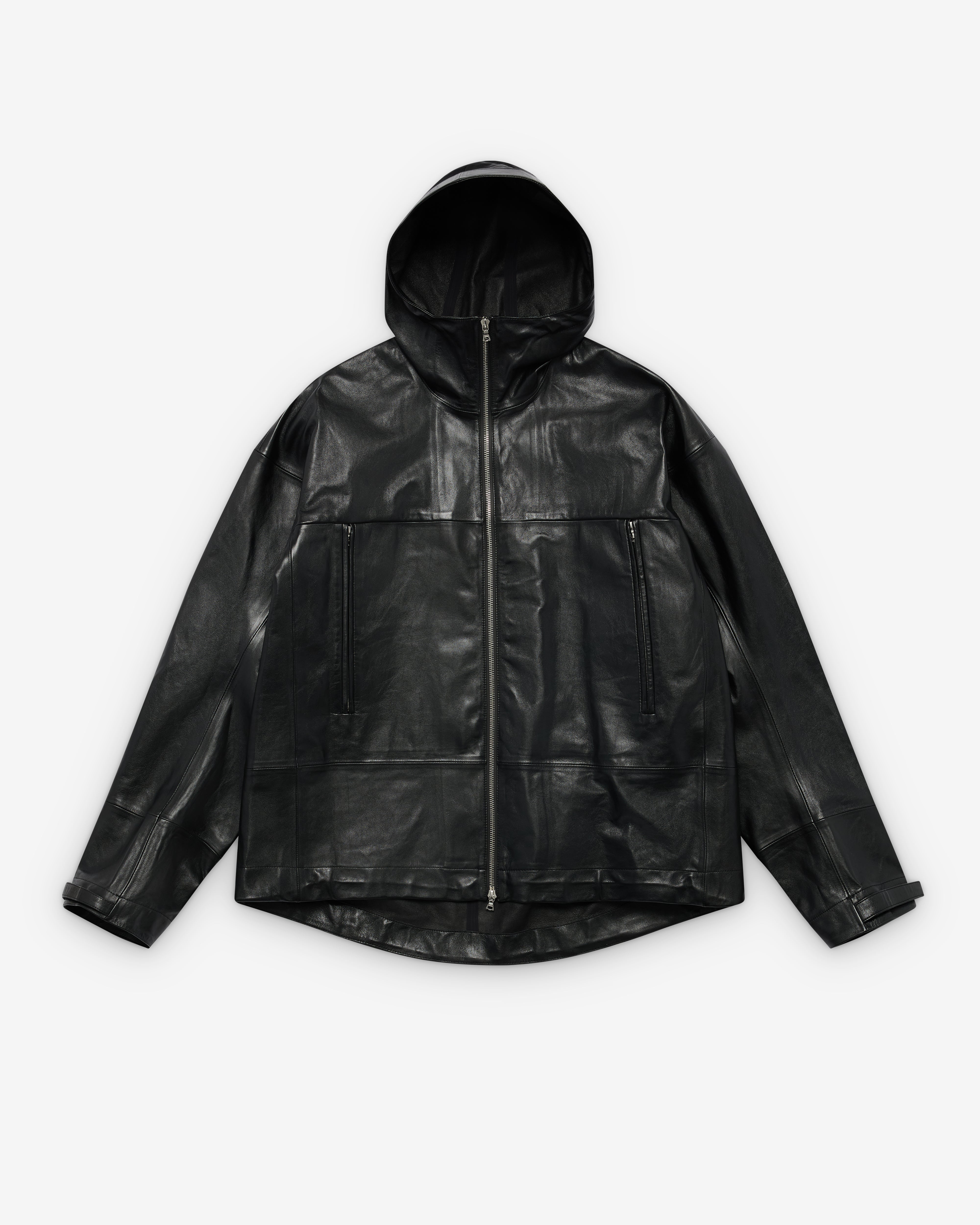 Our Legacy WORK SHOP: ROA Leather Shell Jacket (Carbon) | Dover