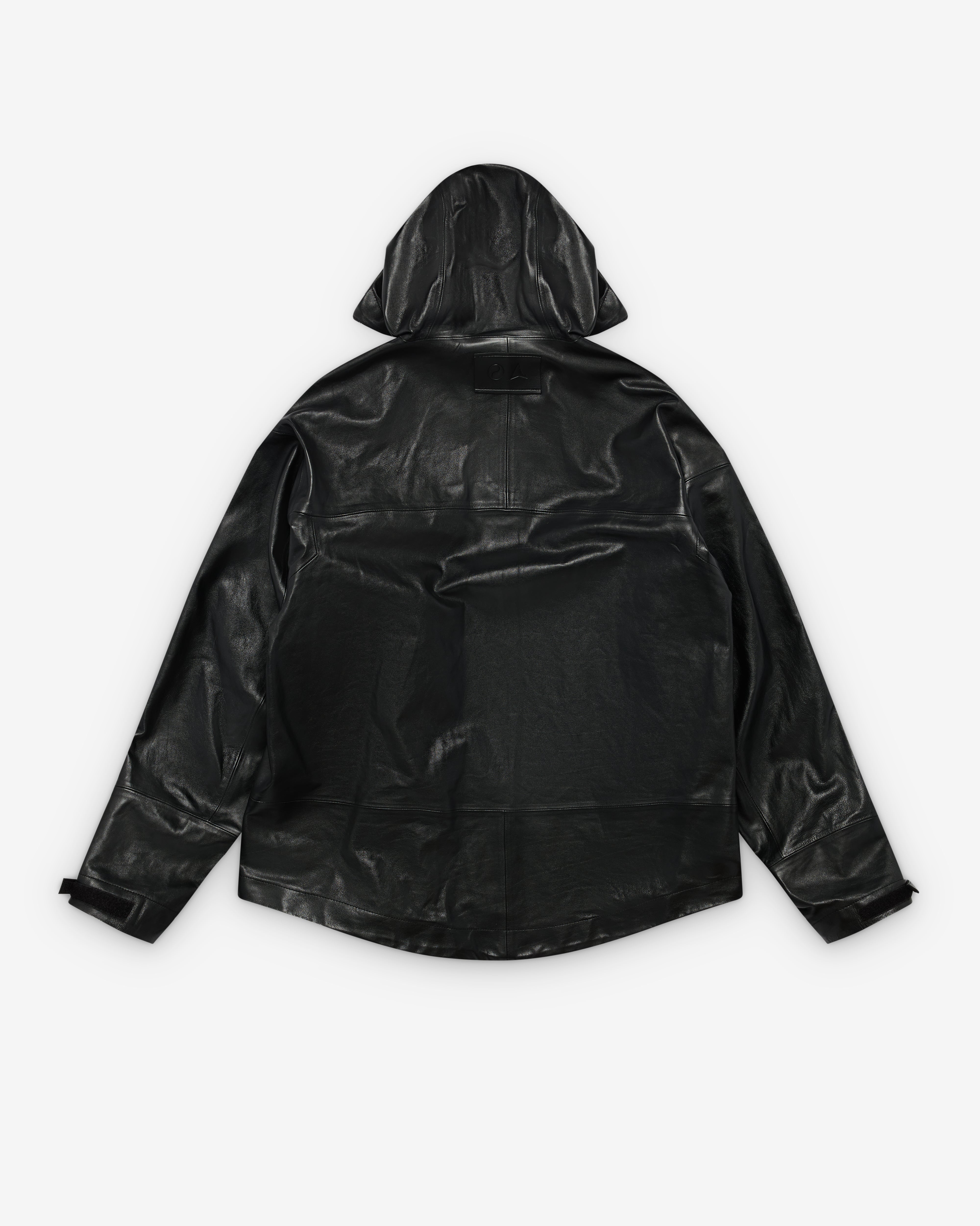 Our Legacy WORK SHOP: ROA Leather Shell Jacket (Carbon) | Dover