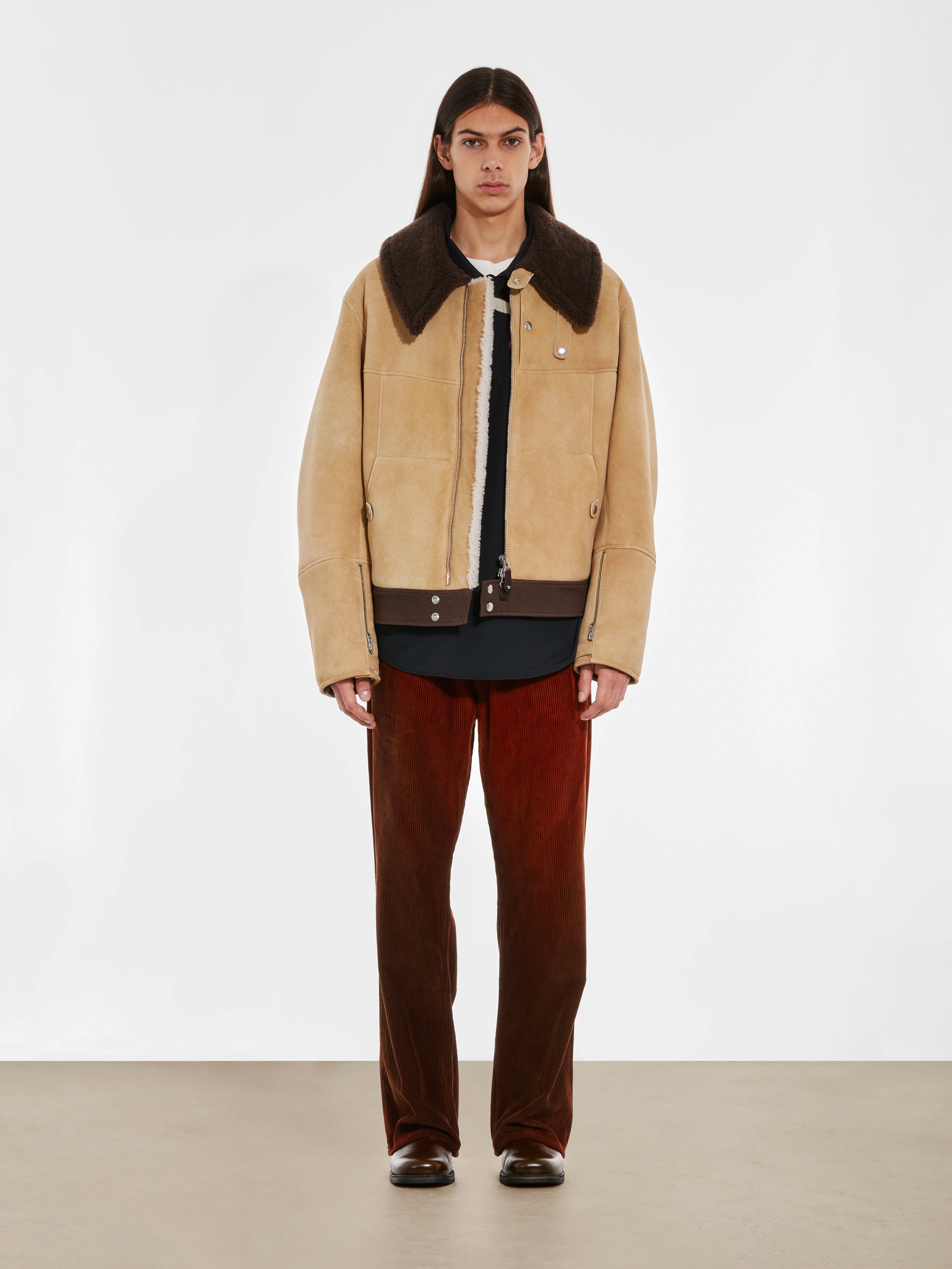 Armani shearling clearance jacket