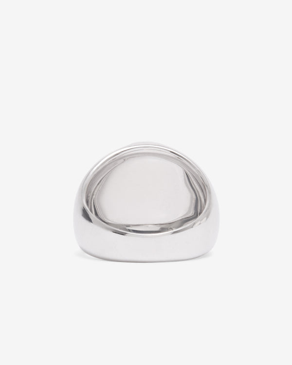 O Thongthai - Signature Signet Ring With Swoosh - (Green)