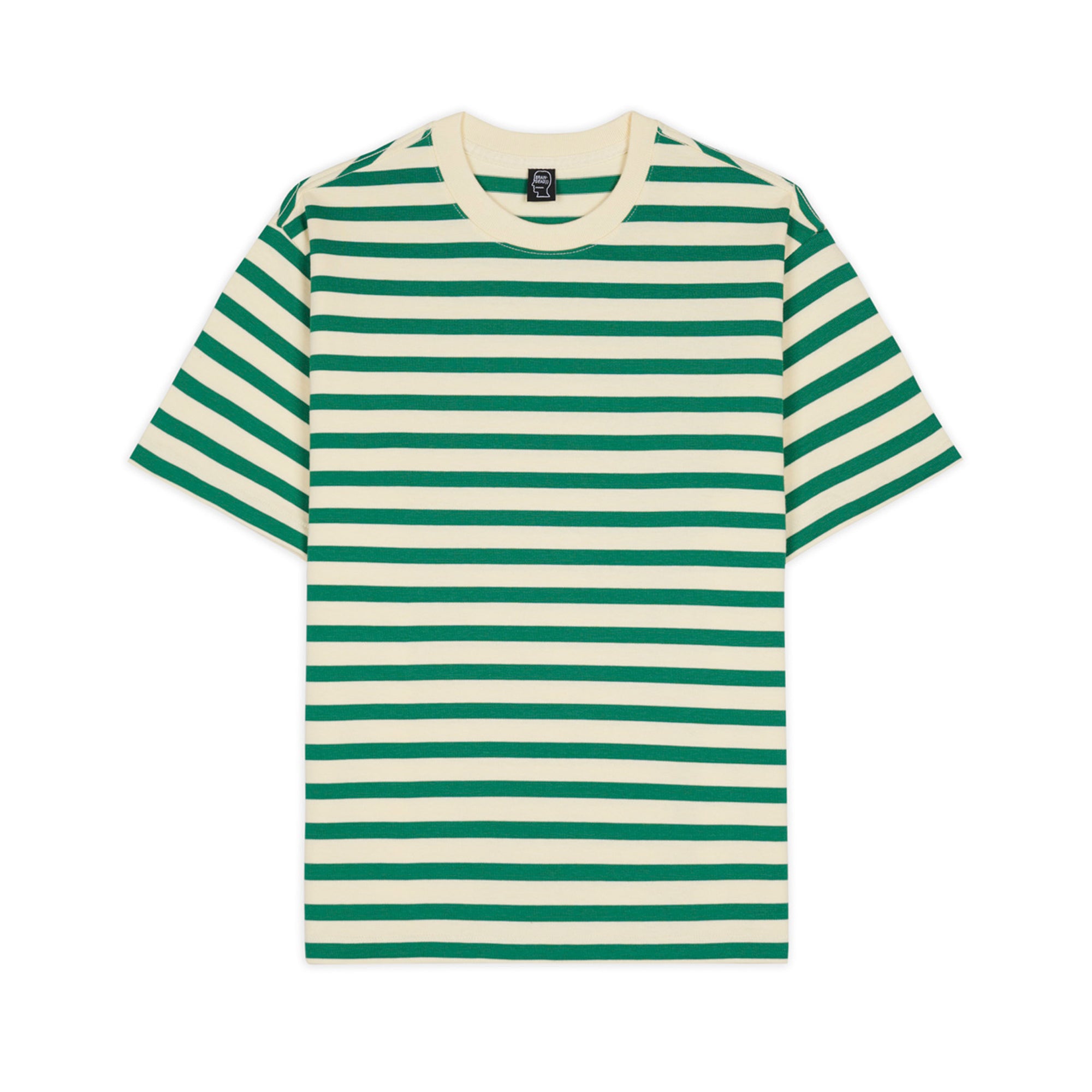 Brain Dead - Men's Organic Striped T-Shirt - (Light Green) view 1