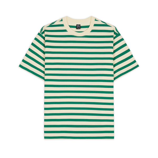 Brain Dead - Men's Organic Striped T-Shirt - (Light Green)