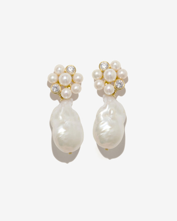 Completedworks - Baroque Pearl Drop Earrings - (Yellow Gold)