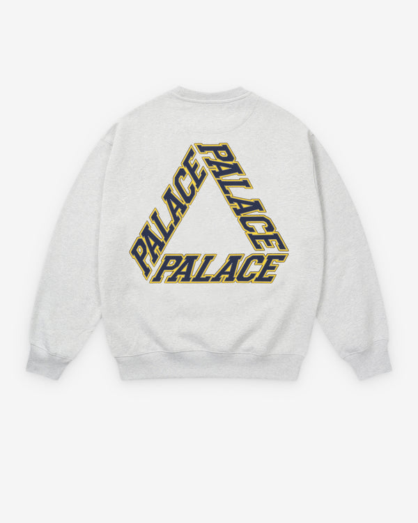 Palace - Men's P3 Stitch Crew - (Grey Marl)