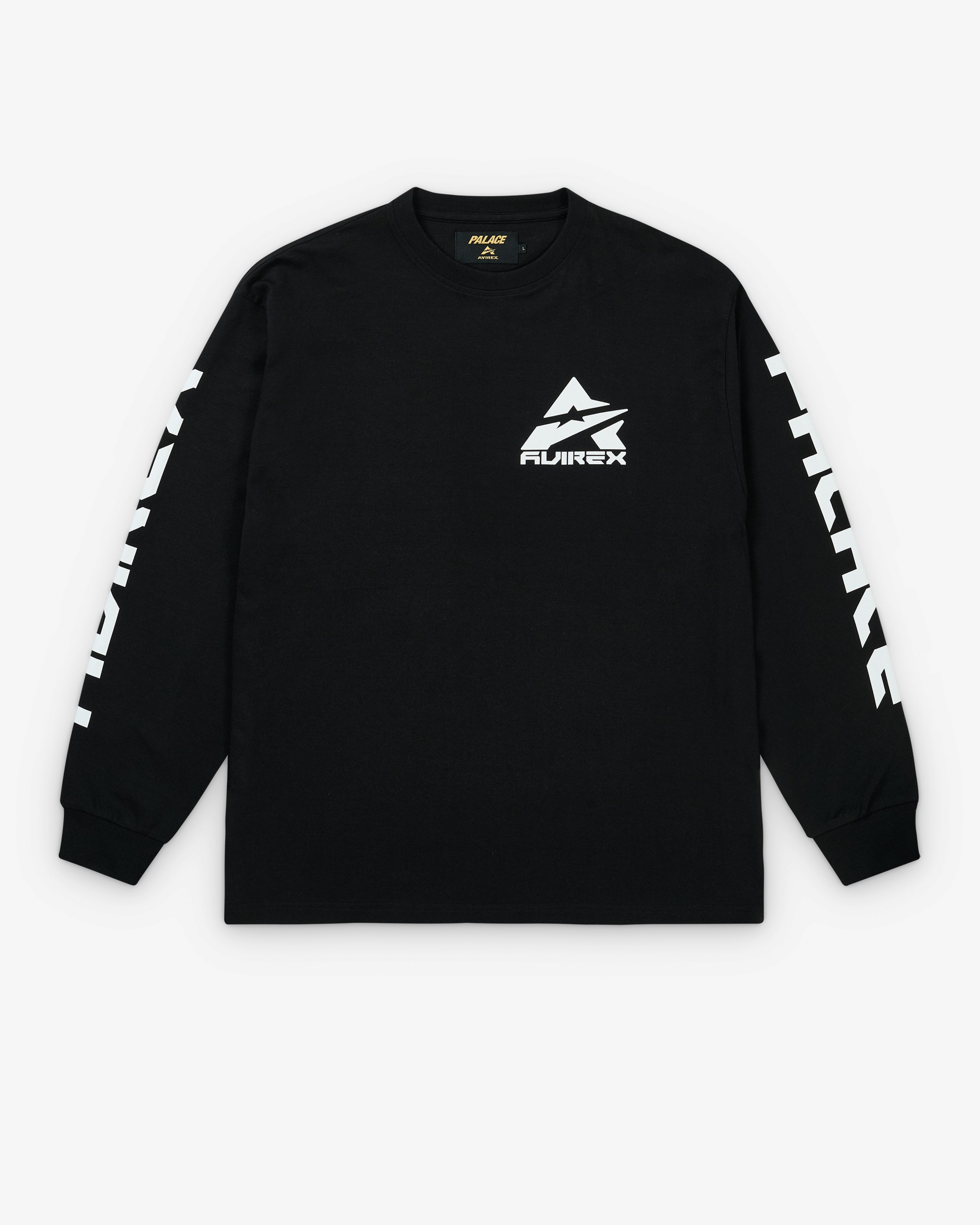Palace: Men's Avirex Longsleeve (Black) | Dover Street Market London