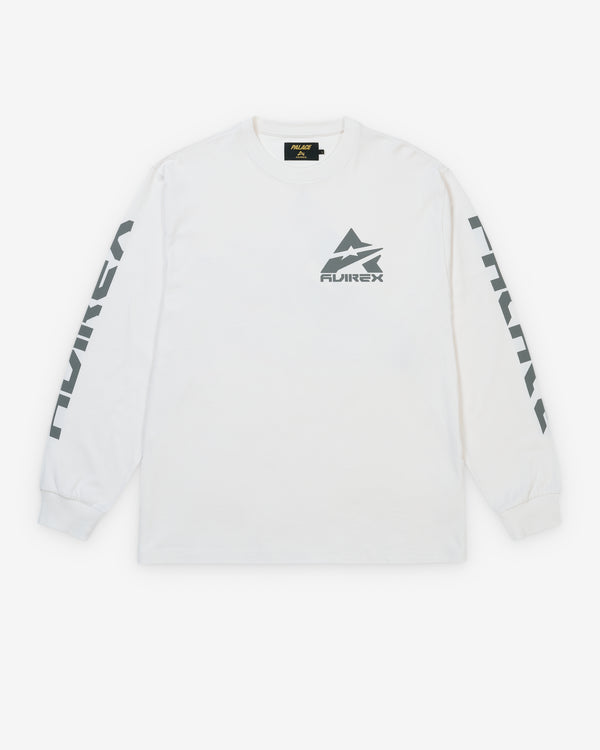 Palace - Men's Avirex Longsleeve - (White)